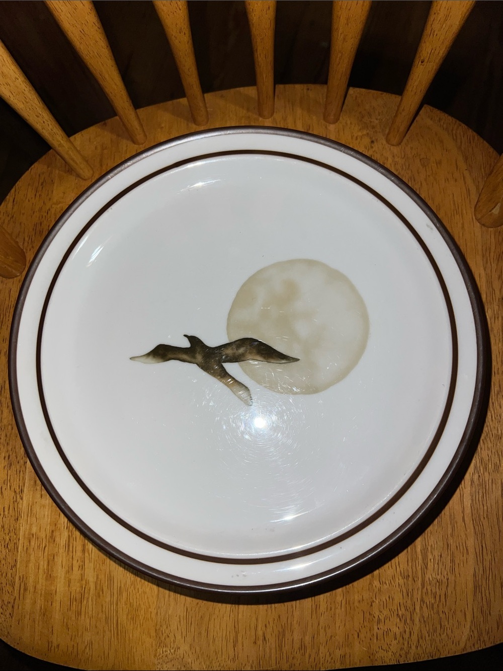 Vintage Noritake Stoneware JAPAN moon flight dinner plate 10.5" Beach Set of 6
